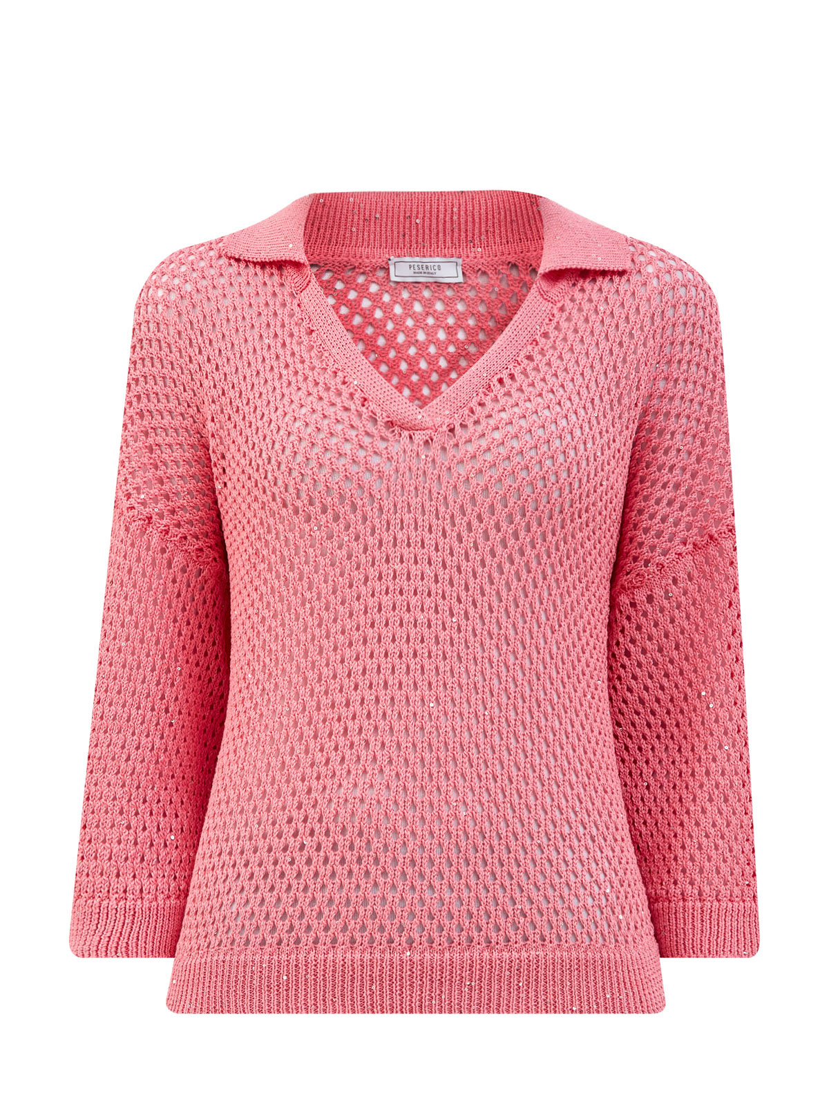 Джемпер из хлопковой пряжи узорной вязки с мини-пайетками, Розовый, Джемпер из хлопковой пряжи узорной вязки с мини-пайетками 
Джемпер из хлопковой пряжи узорной вязки с мини-пайетками, Розовый, Джемпер из хлопковой пряжи узорной вязки с мини-пайетками